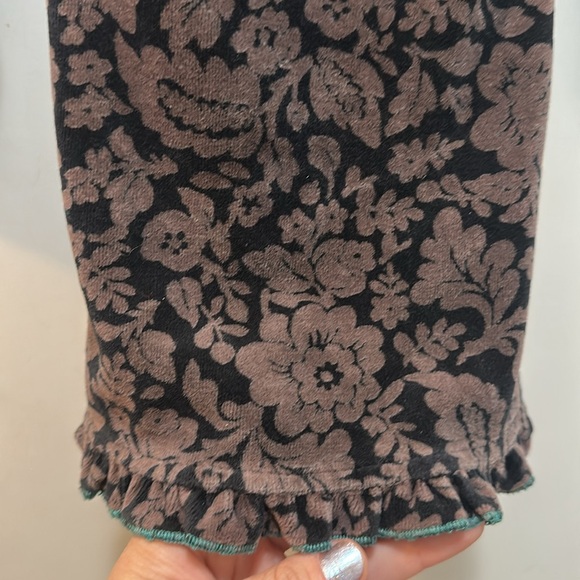 Matilda Jane Kids Robe with Pockets & Hood Size 4 - Velour Brown Floral - Picture 8 of 12